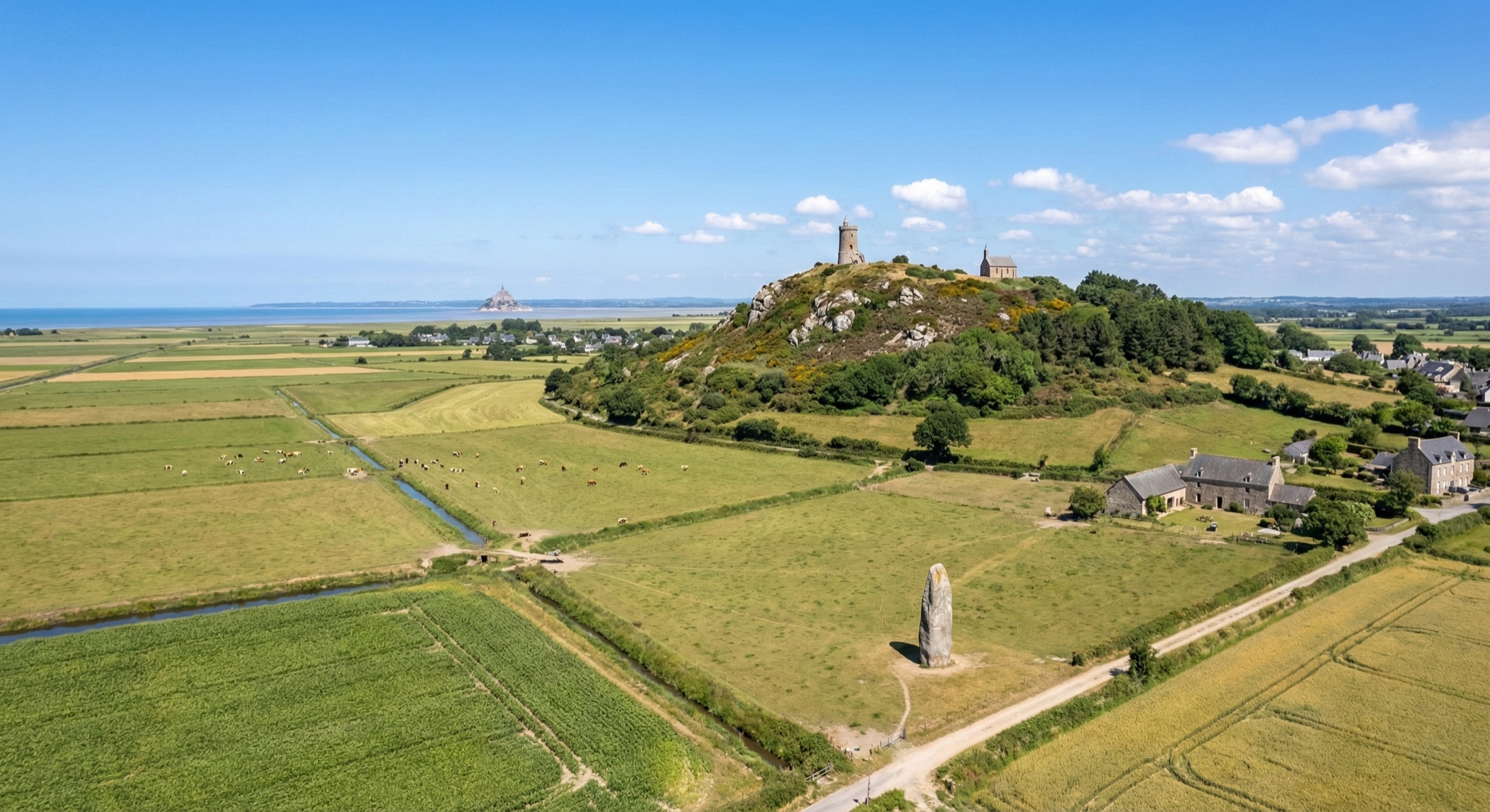 Le Mont-Dol et la baie, boucle à vélo autour de Dol-de-Bretagne